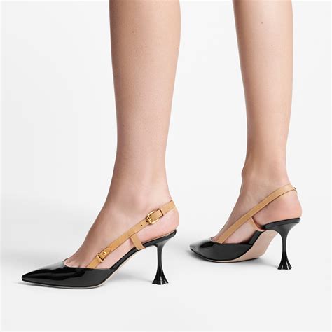 louis vuitton slingback pumps|louis vuitton block heels.